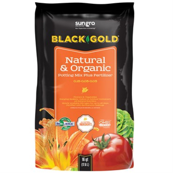 Black Gold Natural and Organic Potting Mix 16 qts
